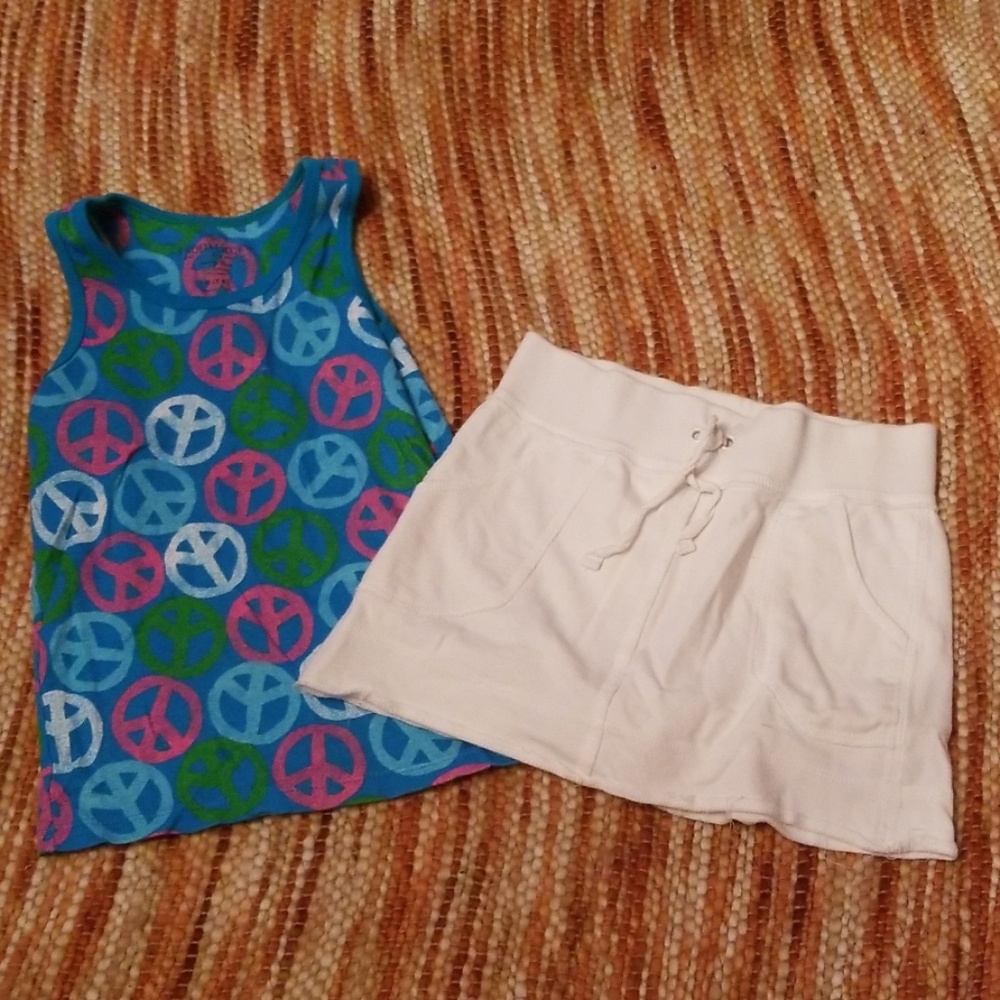 Girls‎ 7 8 tank skirt shorts outfit bundle circo